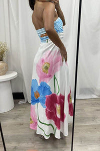 Luss Maxi Dress White Florals