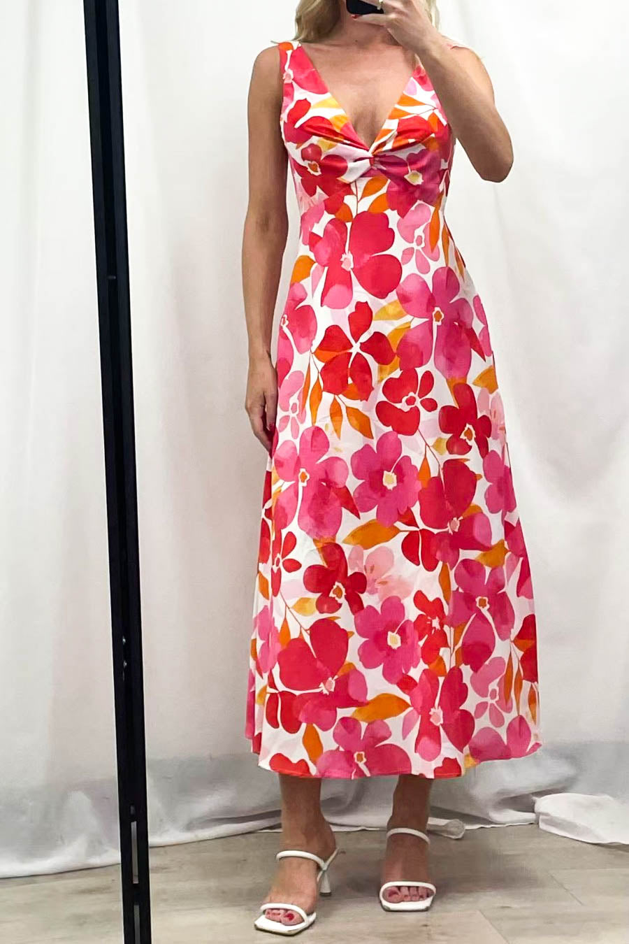 Vionne Maxi Dress Pink Floral