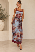 Load image into Gallery viewer, Mabel Maxi Dress Blue Brown
