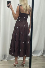 Load image into Gallery viewer, Bev Maxi Dress Brown Polka
