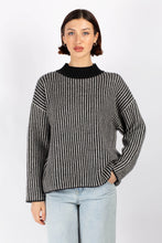 Load image into Gallery viewer, Janni Knit Black White Stripe
