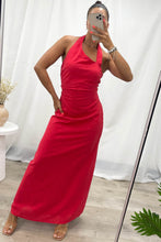 Load image into Gallery viewer, Sabine Cotton Maxi Dress Red
