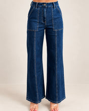 Load image into Gallery viewer, Wakee Hendrix Seam Front Jeans Dark Denim
