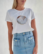 Load image into Gallery viewer, Circle Sequins Tee White
