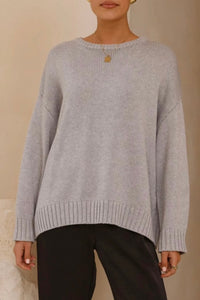 White Closet Bess Knit Jumper Grey