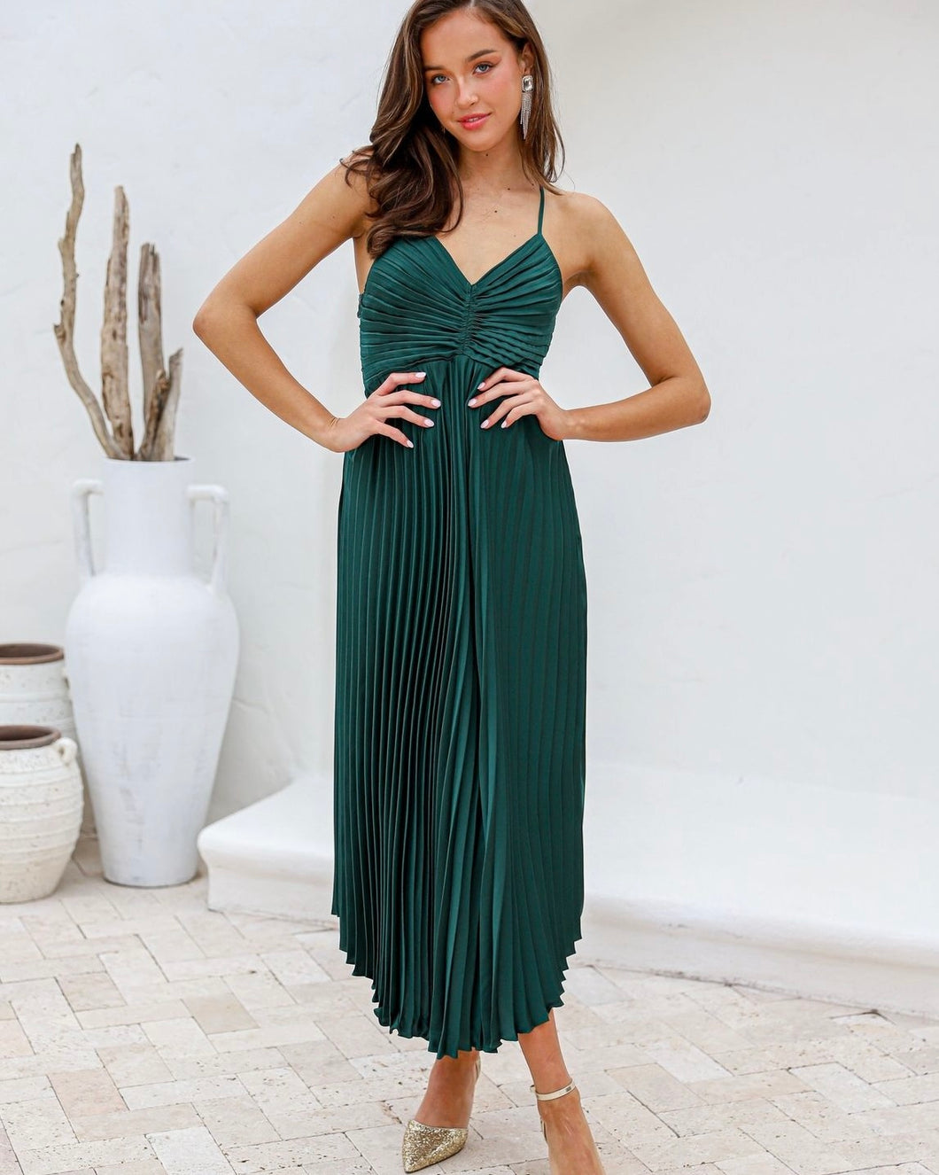 Bilee Midi Dress Emerald