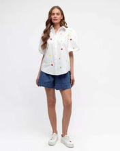 Load image into Gallery viewer, Amore Heart Cotton Shirt White
