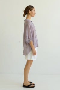 Worthier Carter Linen Shirt Lavender