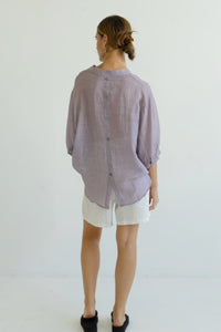 Worthier Carter Linen Shirt Lavender