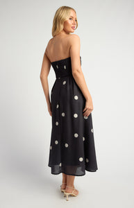 Polka Dots Midi Dress With Pockets