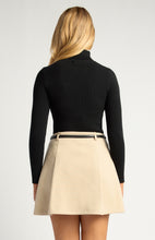 Load image into Gallery viewer, Nica Ribbed Knit Skivvy Sweater Black
