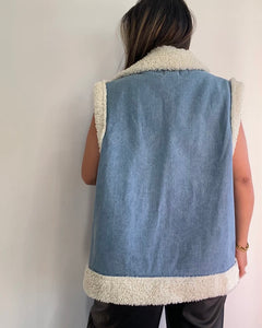 Lori Sherpa Vest Denim