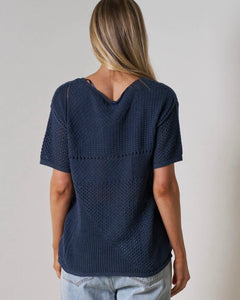 Lima Pattern Knit Navy