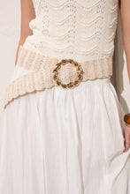 Load image into Gallery viewer, Carmen Straw Metal Belt Beige
