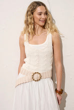 Load image into Gallery viewer, Carmen Straw Metal Belt Beige
