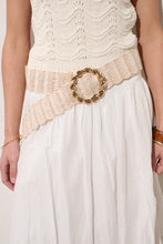 Load image into Gallery viewer, Carmen Straw Metal Belt Beige
