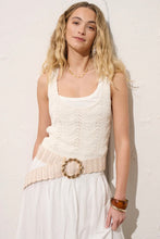 Load image into Gallery viewer, Carmen Straw Metal Belt Beige
