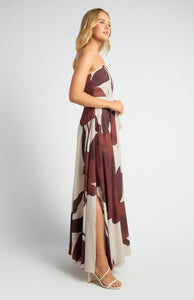 Jules Maxi Dress Chocolate Floral