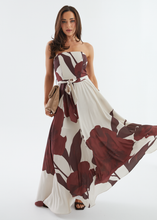 Load image into Gallery viewer, Jules Maxi Dress Chocolate Floral
