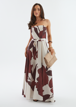 Load image into Gallery viewer, Jules Maxi Dress Chocolate Floral

