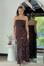 Load image into Gallery viewer, Alessia Embroidered Maxi Dress Brown
