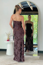 Load image into Gallery viewer, Alessia Embroidered Maxi Dress Brown
