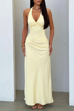 Load image into Gallery viewer, Lina Halter Maxi Dress Lemon
