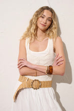 Load image into Gallery viewer, Carmen Straw Metal Belt Tan
