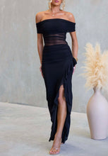Load image into Gallery viewer, Kiarna Maxi Dress Black Mesh
