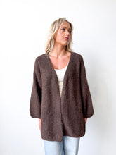 Load image into Gallery viewer, Boucle Knit Cardi Chocolate
