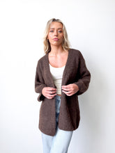Load image into Gallery viewer, Boucle Knit Cardi Chocolate
