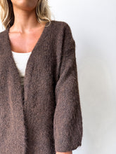 Load image into Gallery viewer, Boucle Knit Cardi Chocolate
