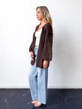 Load image into Gallery viewer, Boucle Knit Cardi Chocolate
