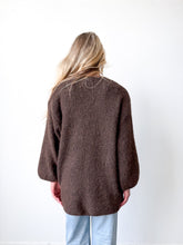 Load image into Gallery viewer, Boucle Knit Cardi Chocolate
