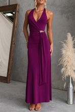 Load image into Gallery viewer, Portia Halter Maxi Dress Plum
