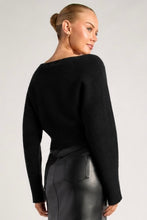 Load image into Gallery viewer, Boat Neck Fluffy Knit Black
