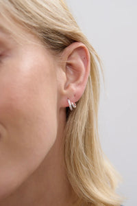 Petite Diamanté Silver Plated Earrings