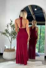 Load image into Gallery viewer, Kate Halter Maxi Dress Burgundy
