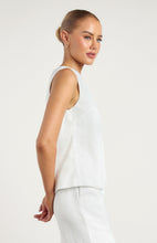 Load image into Gallery viewer, Asymmetric Linen Blend Vest White
