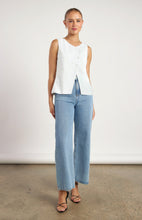 Load image into Gallery viewer, Asymmetric Linen Blend Vest White
