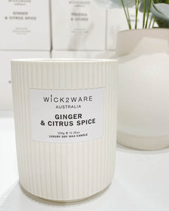 Soy Candle 350g | Ginger & Citrus Spice