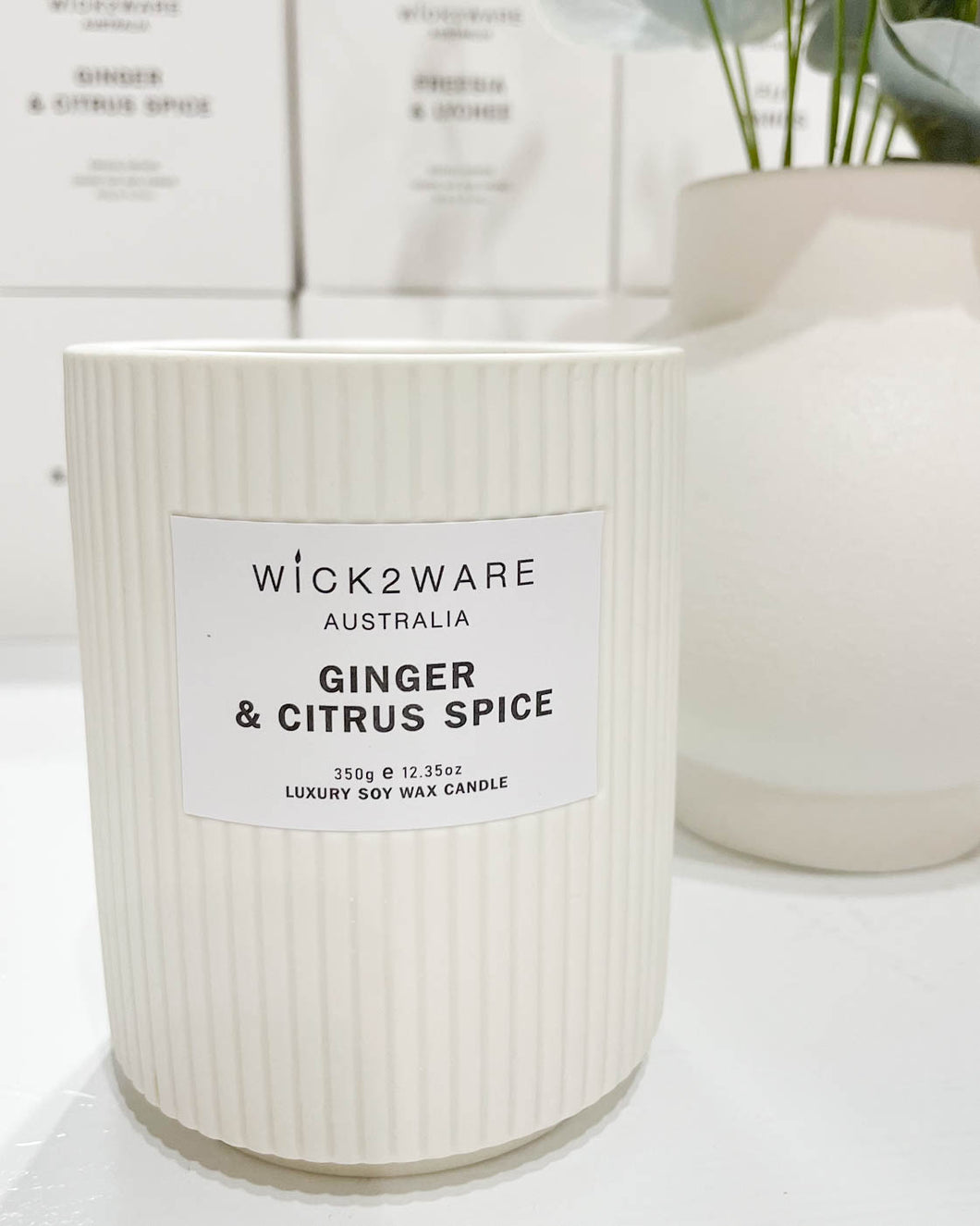 Soy Candle 350g | Ginger & Citrus Spice