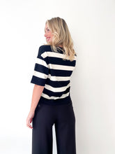 Load image into Gallery viewer, Bold Stripe Knit Top Black
