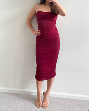 Load image into Gallery viewer, Sparkle Love Dress Burgundy
