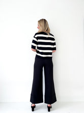 Load image into Gallery viewer, Bold Stripe Knit Top Black
