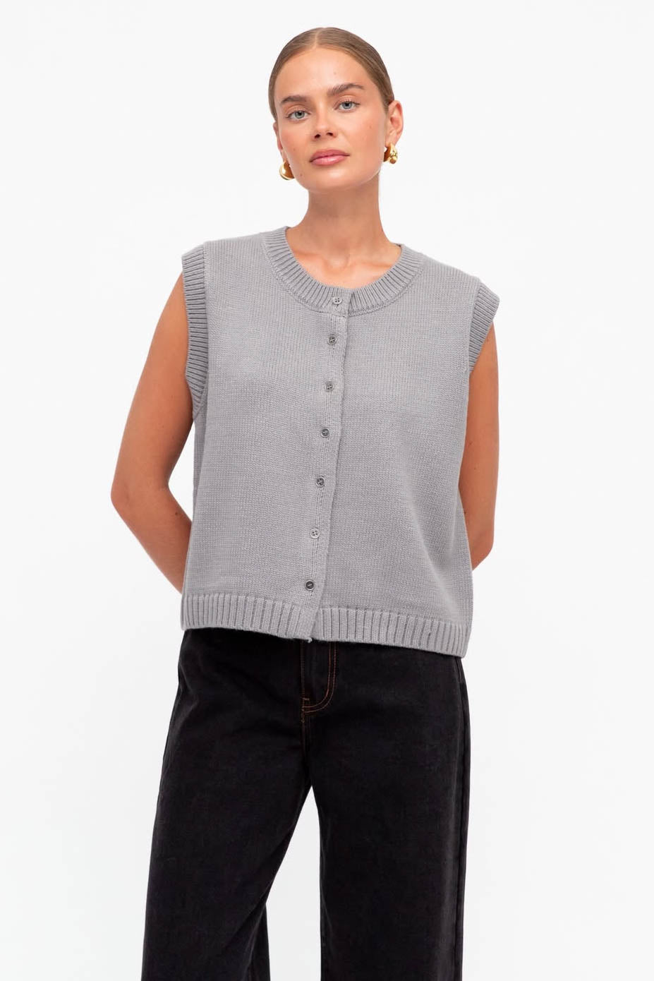 Blair Knit Vest Grey