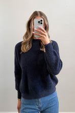 Load image into Gallery viewer, Adela Fluffy Knit Jumper Navy
