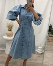 Load image into Gallery viewer, Aradia Long Sleeve Denim Dress
