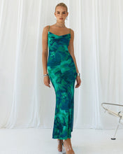 Load image into Gallery viewer, Kapri Slip Dress Green Floral
