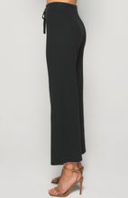 Load image into Gallery viewer, Ribbed Wide Leg Knit Pants Black
